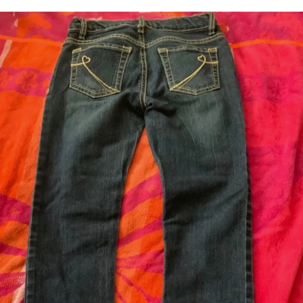 Girl  Slim Jeans with Rhinestones Size 10 Skinny Sparkle Stretch